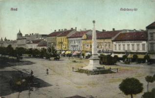 Arad, Andrássy tér, Andrényi Károly és fia vaskereskedése / square, iron shop (EK)