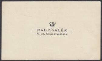 1931 Nagy Valér rendőrtanácsos saját kézzel megírt és aláírt sorai