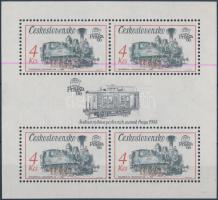 Stamp Exhibition; locomotives block, Bélyegkiállítás; Mozdony blokk