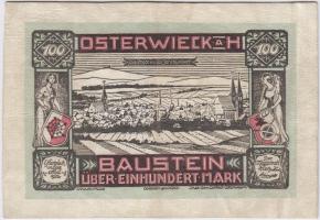 Németország/Weimari Köztársaság/Osterwieck Baustein 1922. 100M bőr szükségpénz T:II- Germany/Weimar Republic/Osterwieck Baustein 1922. 100 Mark leather necessity notes C:VF