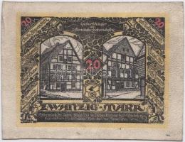 Németország/Weimari Köztársaság/Osterwieck Baustein 1922. 20M bőr szükségpénz T:II
Germany/Weimar Re...