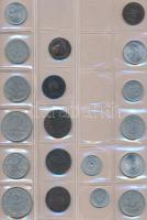 Vegyes fémpénz gyűjtemény albumba rendezve és berakólapokon, benne magyar, osztrák, lengyel, új-zéla...
