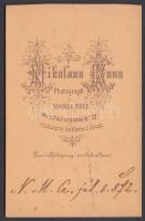 1872 Nikolaus Kuss vizitkártya méretű fotója Mariazellről, keményhátú fénykép, a vásárlás ideje feli...