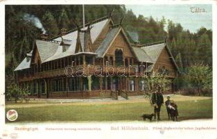 Tátra, Barlangliget, Höhlenhain; Hohenlohe herceg vadászkastélya / hunting lodge (ázott sarok / wet corner)