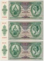 1936. 10P (3x) sorszámkövetőek T:I