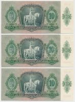 1936. 10P (3x) sorszámkövetőek T:I