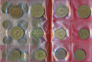 Peru 33db vegyes fémpénz albumba rendezve T:vegyes
Peru 33pcs of mixed coins in album C:mixed