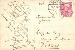 1913 Dans de la Montagne de la Bulgarie / Bulgarian soldiers, photo