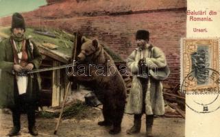 Sinaia, Ursari; Salutari din Romania / Romanian bear tamers, folklore