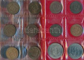 Jersey 21db vegyes fémpénz albumba rendezve T:vegyes
Jersey 21pcs of mixed coins in album C:mixed