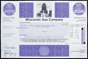 Amerikai Egyesült Államok/Wisconsin 1977. "Wisconsin Gas Company" 10 részvénye, egyenként ...