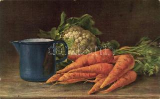 17 db RÉGI motívumlap sok lithoval; művész, csendélet, virág / 17 old motive cards with many lithos;...