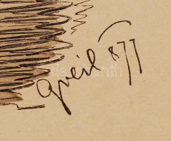 Persicher Krieger. XV. Jahrhundert. Színezett fametszet a Blatter für Kostumkunde c. könyvből. Jelze...