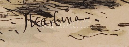 1887 Weinerhüter (Saltner) aus Meran (Süd-Tirol). Színezett fametszet a Blatter für Kostumkunde c. k...