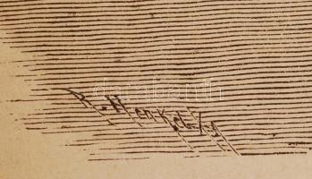 1887 Niederlandischer Cavalier. Színezett fametszet a Blatter für Kostumkunde c. könyvből. Jelzett a...