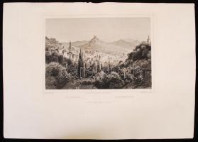 cca 1850 Ludwig Rohbock (1820-1883)- G.M. Kurz: Selmecz, Schmenitz. Acélmetszet, jelzett a metszeten...