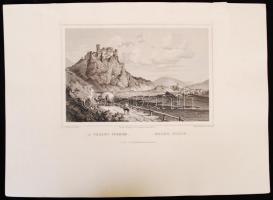 cca 1850 Ludwig Rohbock (1820-1883)- Hatlitscheck: A Varini várrom, Ruine Varin. Acélmetszet, jelzet...