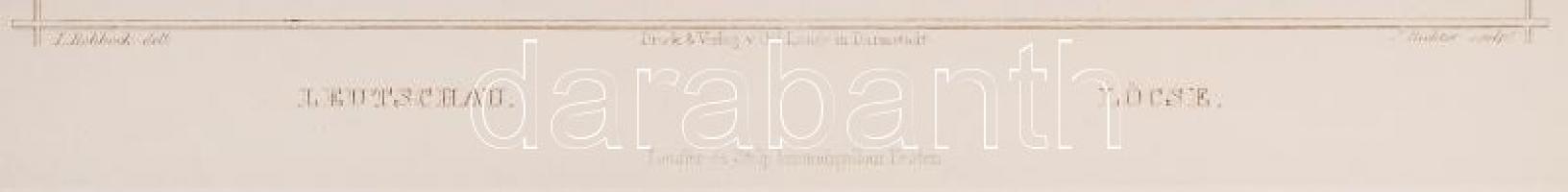 cca 1850 Ludwig Rohbock (1820-1883)- J. Richter:  Lőcse, Leutschau. Acélmetszet, jelzett a metszeten...