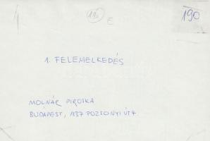 cca 1970 Molnár Piroska: Felemelkedés, feliratozott fénykép, 13x18 cm