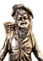 WMF Szüretelő fiú. Ezüstözött fém, jelzett  /  WMF Harvesting boy 13,5 cm