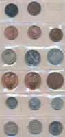 Man-sziget 47db vegyes fémpénz albumba rendezve T:vegyes
Isle of Man 47pcs of mixed coins in album C...
