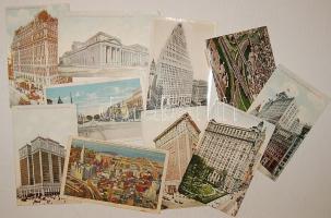 USA 9 régi + 1 modern képeslap