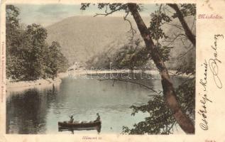 Miskolc, Hámori tó, csónak, Ferenczi B. kiadása (EK)