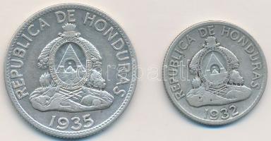Honduras 1932. 50c Ag + 1935. 1L Ag T:2-,3
Honduras 1932. 50 Centavos Ag + 1935. 1 Lempira Ag C:VF,F