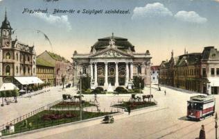 Nagyvárad, Bémer tér, Szigligeti színház, Sonnenfeld Adolf kiadása / square, theatre (b)