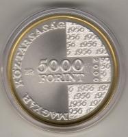2006. 5000Ft Ag "1956. forradalom 50 éves évforduló" T:BU tanúsítvánnyal, csak 5000db!
