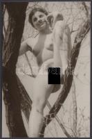 cca 1970 Az első tavaszi fészekrakó, erotikus fénykép, 14x9 cm / cca 1970 Erotic photo, 14x9 cm