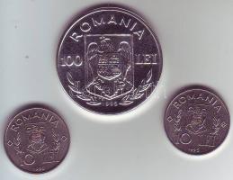 Románia 1995. 10L + 10L variáns "N" + 100L Ag "FAO" sor T:BU+BU+PP