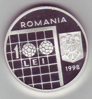 Románia 1998. 100L Ag "Futball VB" T:PP tanúsítvánnyal, csak 5000db!