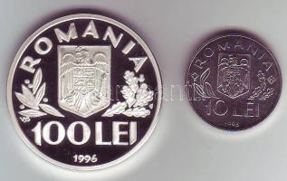 Románia 1996. 100L Ag + 10L fém "Élelmezési Világtalálkozó" T:PP+BU Tanúsítvánnyal, csak 5000db!