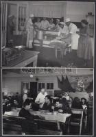 cca 1950 Tiszavölgyi József képriportja az Autótaxi vállalatnál (konyha, ebédlő, orvosi rendelő, fal...