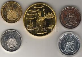 1991. "Mindszenty bíboros" sor Br T:PP + fehér fém T:BU + Ag 32,12g T:PP + aranyozott Br T...