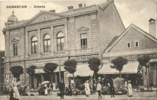 Debrecen, Zenede, Kész Női ruha raktár, Papp József cipész, Kellner és Witt. üzlete (EK)