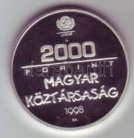 1998. 2000Ft Ag "UNICEF-A világ gyermekei" T:PP Díszdobozban, tanúsítvánnyal!