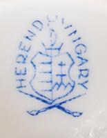 Herendi Viktória mintás porcelán fogpiszkáló tartó, hibátlan, jelzett, m: 3,5 cm, 4x2,5 cm
