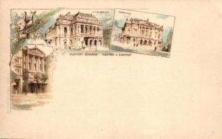 6 db RÉGI használatlan díjjegyes litho történelmi magyar városképes és motívumlap, szignós (Morelli,...