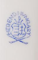 Herendi Viktória mintás kézzel festett porcelán nagy fogpiszkálótartó, apró kopásnyomokkal, jelzett,...