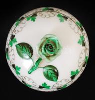 Herendi petrezselyem mintás cukortartó, kézzel festett, jelzett, hibátlan, m: 7 cm, d: 7,5 cm