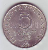 1948. 5Ft Ag "Petőfi" T:2 ph