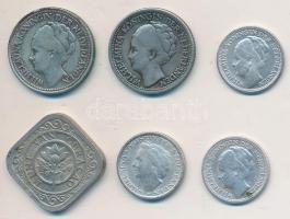 Curacao 1944-1947. 1/4G Ag (3x) + 1947-1948. 1/10G Ag (3x) + 1948. 5c Cu-Ni T:2,2-
Curacao 1944-1947...