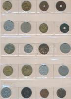 40db vegyes fémpénz klf országokból 2db berakólapon T:vegyes 40pcs of mixed coins from diff countries on 2pcs of sheets C:mixed