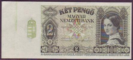 1940. 2P széles bal ívszél zöld festékcsíkkal T:I