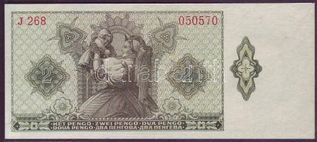 1940. 2P széles bal ívszél zöld festékcsíkkal T:I