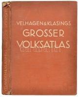 Velhagen & Klasings: Grosser Volksatlas, Bielefeld und Leipzig, 1937, herausgegeben Dr. Konrad Frenzel, kiadói egészvászon kötésben.Sok nagy méretű, színes térképpel. Gerincnél szakadozott.