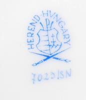 Herendi kézzel festett porcelán "Siang Noir" váza, hibátlan, jelzett, m: 21 cm