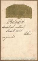 1915 Belgrad, Die 3. Armee den Invaliden und den Witwen und Walsen der Gefallenen; hadisegély képeslap / WWI Viribus Unitis propaganda, charity Emb.